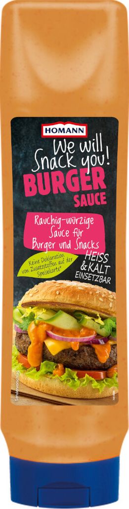 Homann Burger omáčka s jemnými kúskami uhorky stlačiteľná Obrázok produktu 