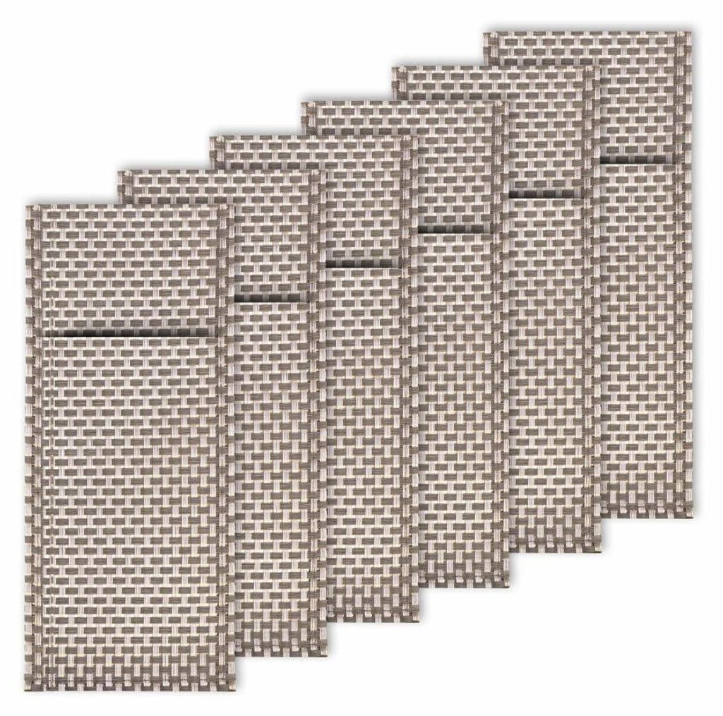 6 Bestecktaschen »Elegance«, 24 x 9 cm, grau/silber Produktbild 