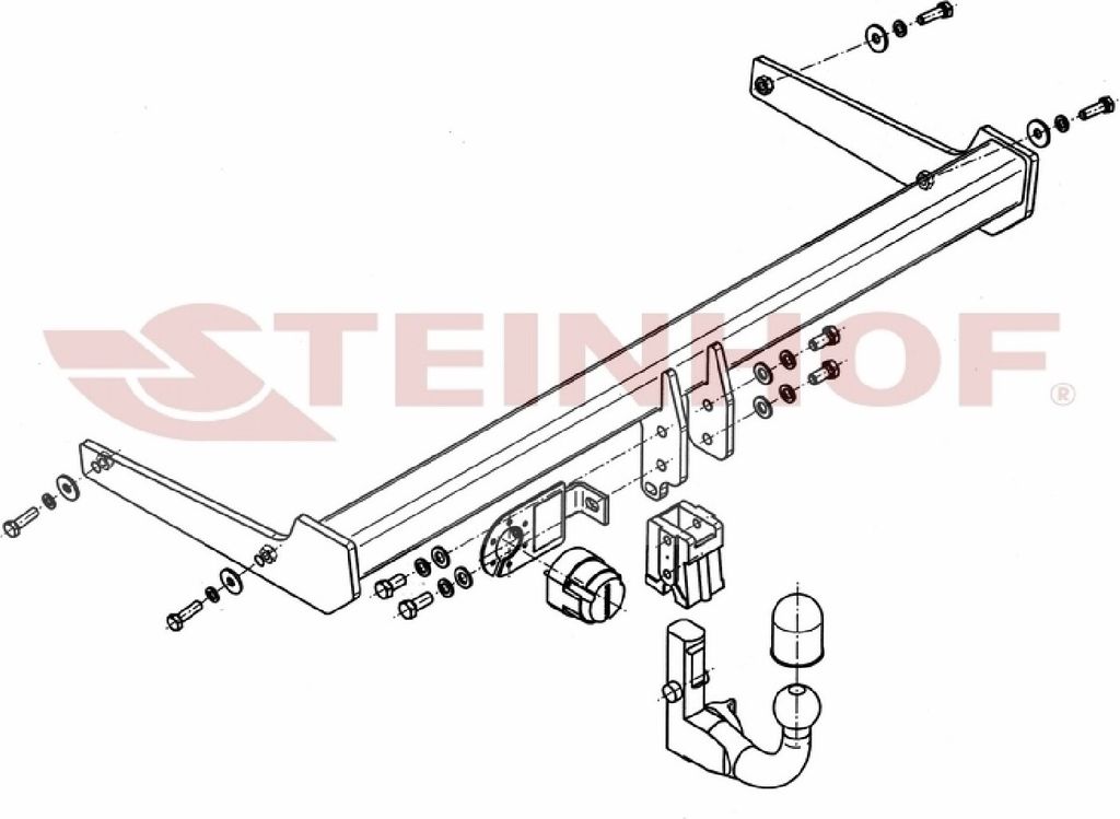 Z548362 Anhängerkupplung passend für VW Passat 10/2010-07/2014 abnehmbar