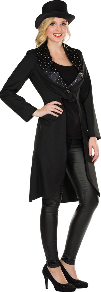 Frack Jacke Frackjacke Show Party Strass Karneval Damen Kostüm 36