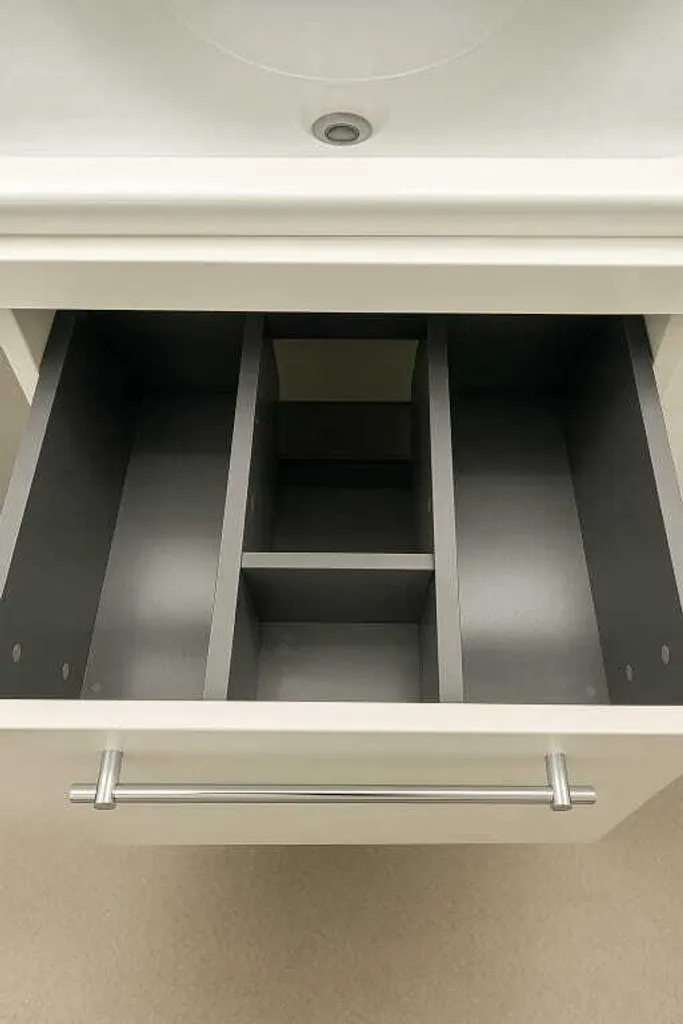 Aménager sa salle de bain : meuble vasque complet 50x80cm blanc brillant