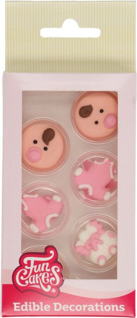 FunCakes Zucker Dekorationen Baby Rosa Set  (12 Teile) Produktbild 