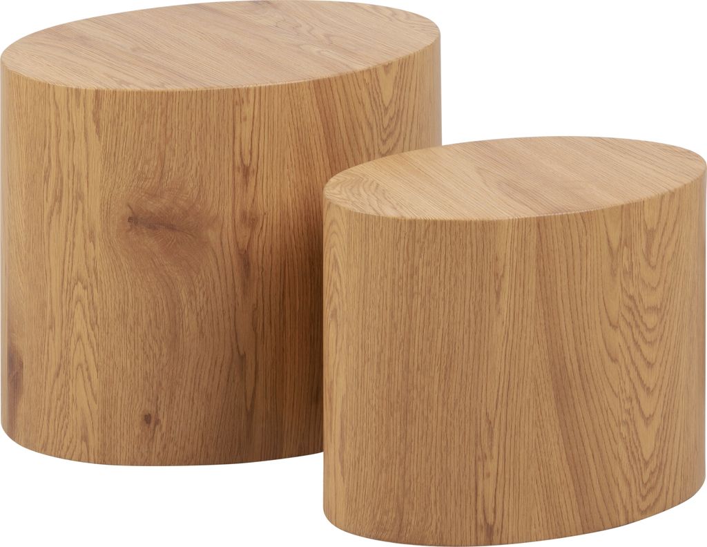 Design Scandinavia Stella ovale Tische, 2er-Set, Eiche Produktbild 