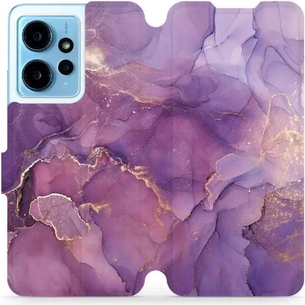 Handyhülle mit klappe für Xiaomi Redmi Note 12 4G, Mobiwear Book, Violett