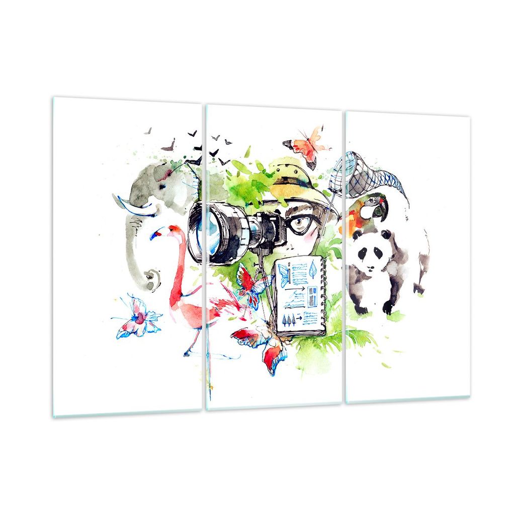 Bilder auf glas - Flamingo wild Tierwelt Fotograf - 165x110cm - Glasbilder - Wandbilder - Kunstdruck - Wanddekoration aus Glas - Glas Bilder - Wand...