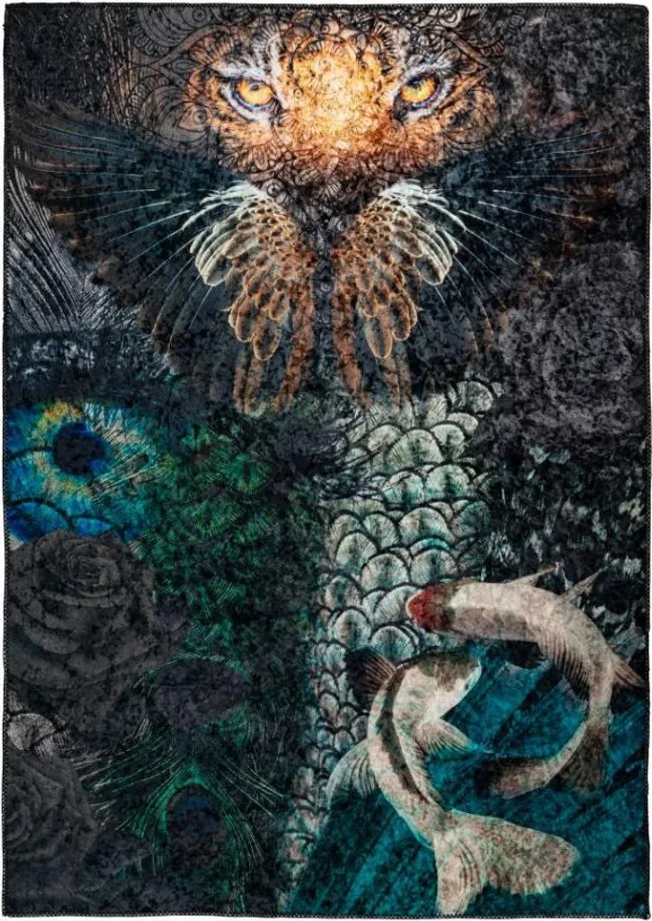 Tapis déco jungle 120x170cm pour salon - Série Exotic 210 tendance
