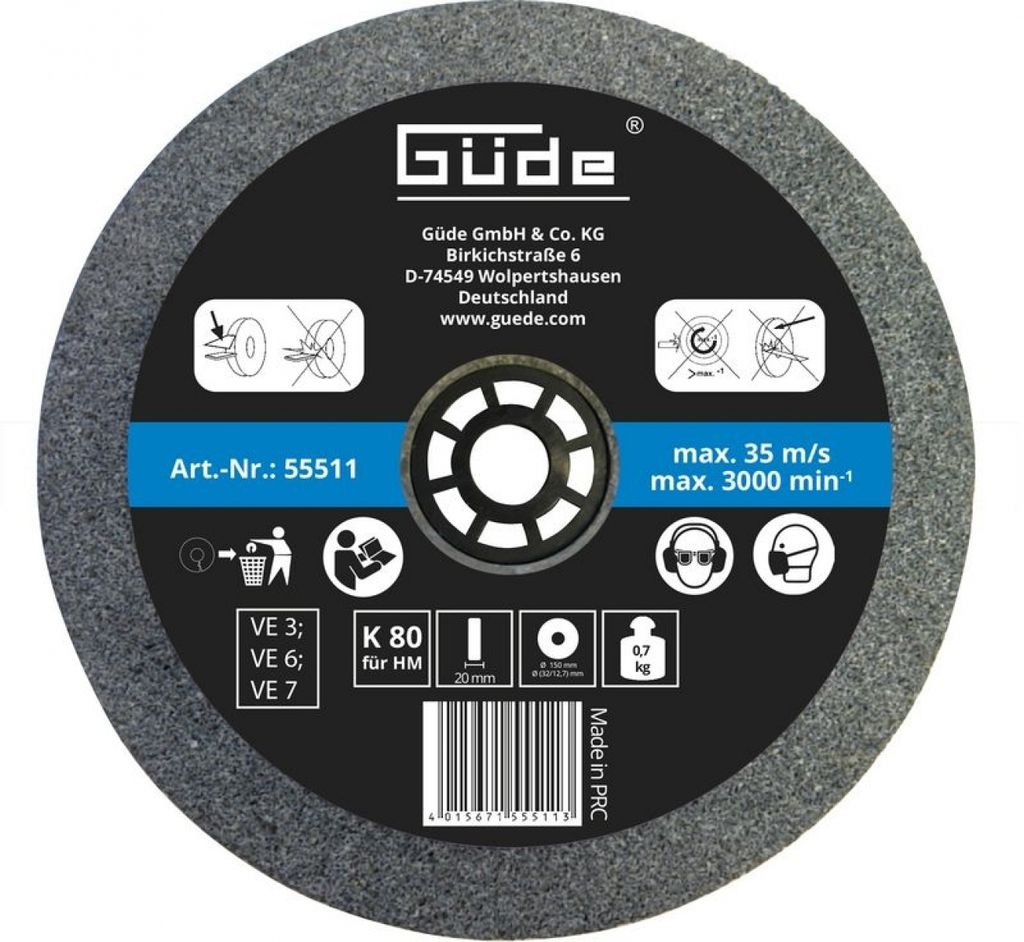 Güde schijf voor slijpmachine, type Widia, 150x20x32 mm, Productafbeelding 