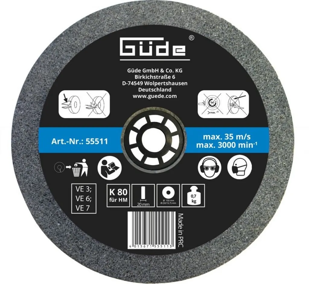 Mola Professionale 150mm K80 | Eccellenza Abrasiva Cod. 55511