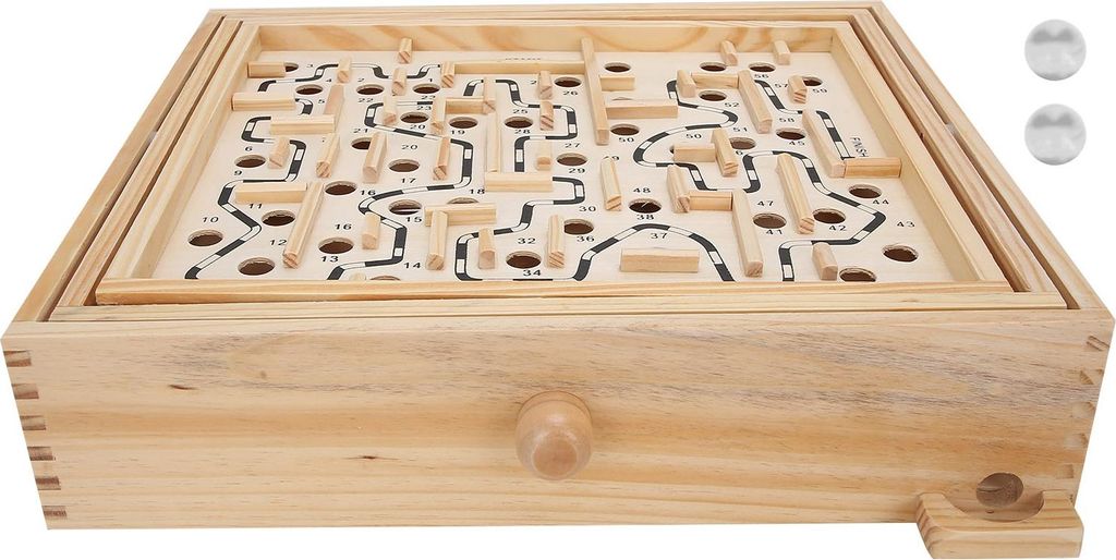 Hölzerne Kugel Spiel Labyrinth Educational Verbessert die KoordinationLabyrinth Puzzle Spielzeug für Erwachsene Kinder