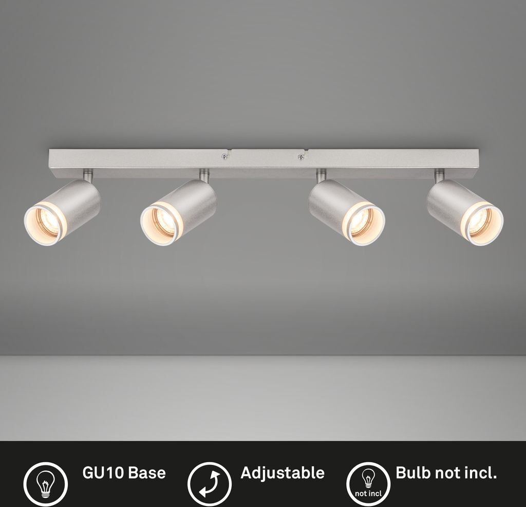 Deckenstrahler Deckenleuchte Deckenlampe Schlafzimmer Schwenkbar 4-flammig GU10