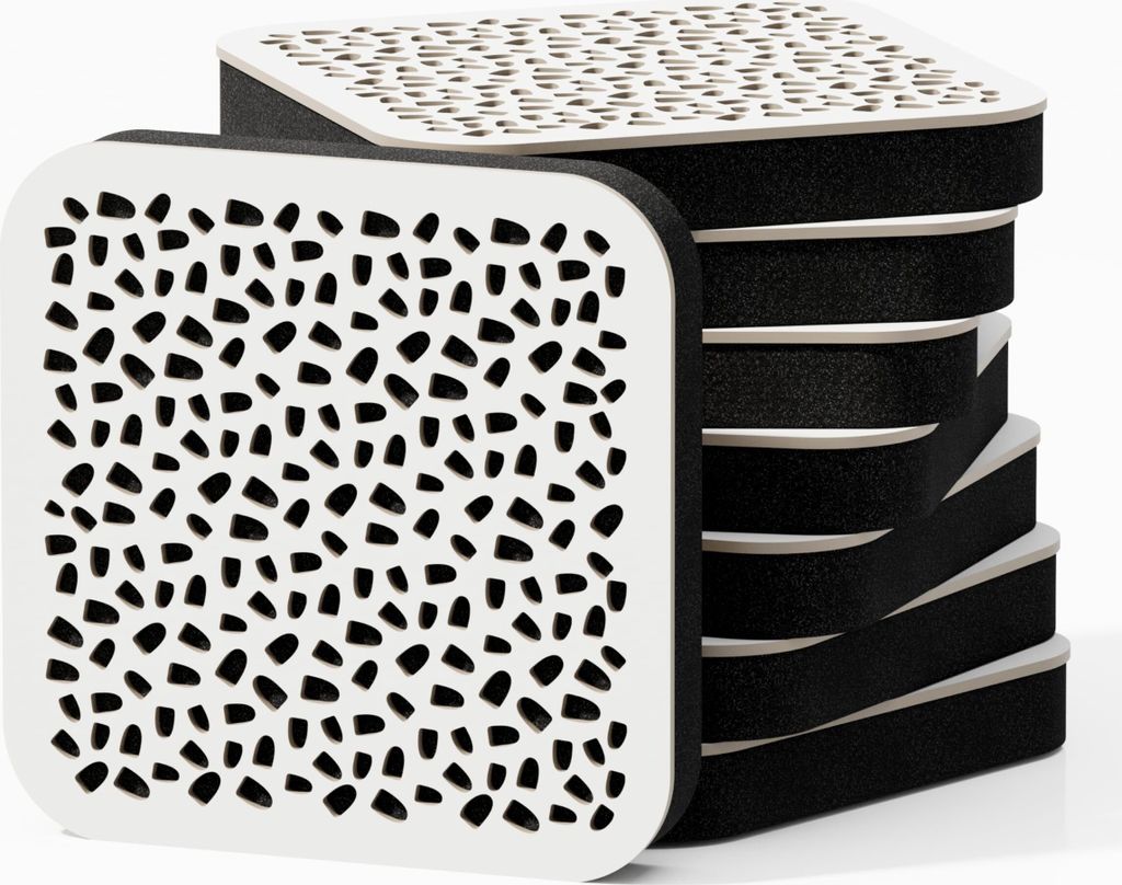 balení 8 kusů - Mini akustický panel s difuzním tlumením Obrázek produktu 