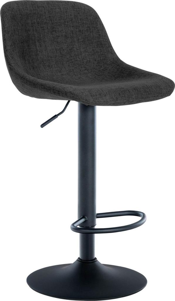 Barhocker im Loft-Stil – Barhocker – 360° drehbar und höhenverstellbar | Farbe: Schwarz | Material: Staub