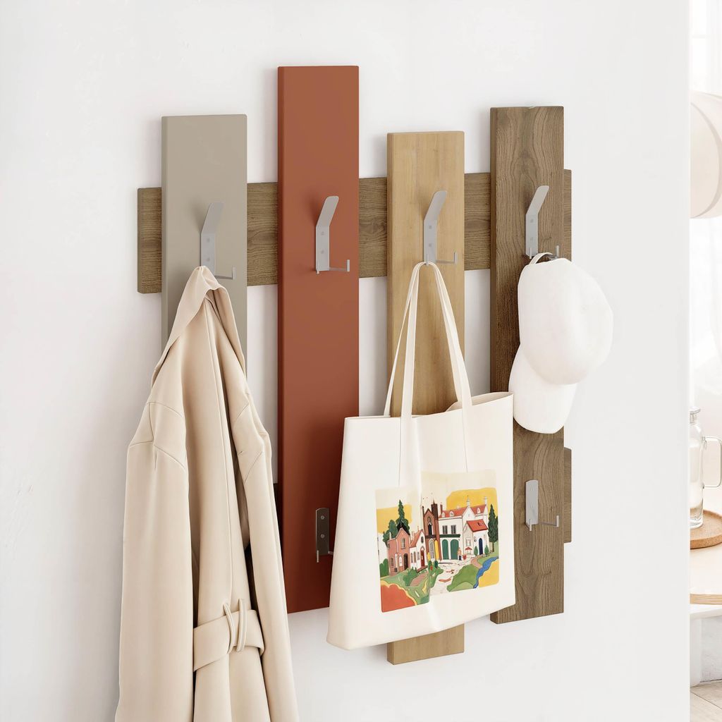 DECORTIE Wave Hänger Dunkel Braun- Sandstein-Zimt- Eiche 64 Produktbild 