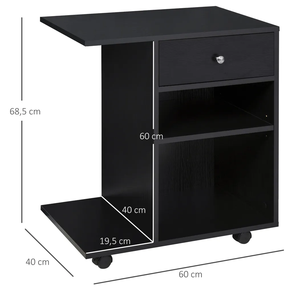 Fini le bureau encombré : support d'imprimante avec rangement CPU et tiroir