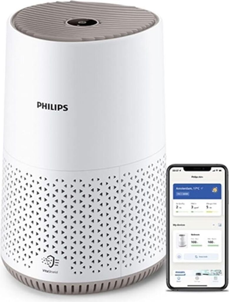 Luftreiniger 600 Serie, Ultraleise und energieeffizient Für Allergiker, HEPA-Filter entfernt 99,97% der Schadstoffe, Für Räume bis zu 44m² Weiß