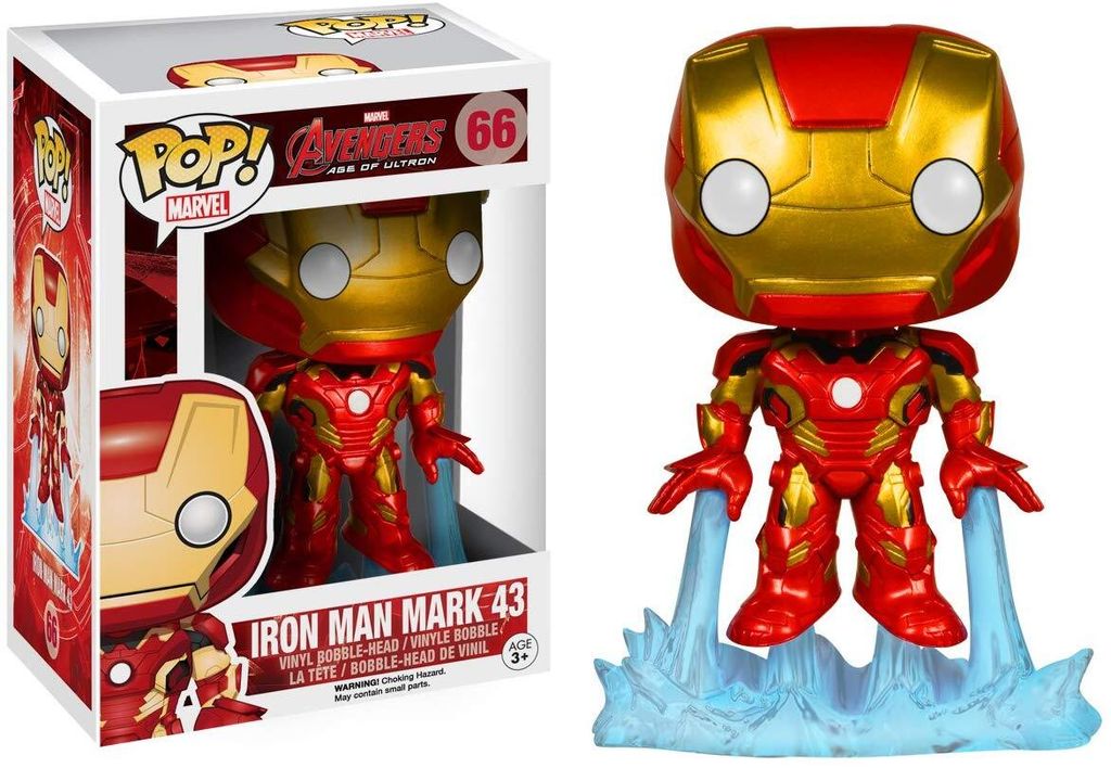 Funko Wackelkopf Pop Avengers 2 Age Of Ultron Iron Man Mark 43 Figur Neu!