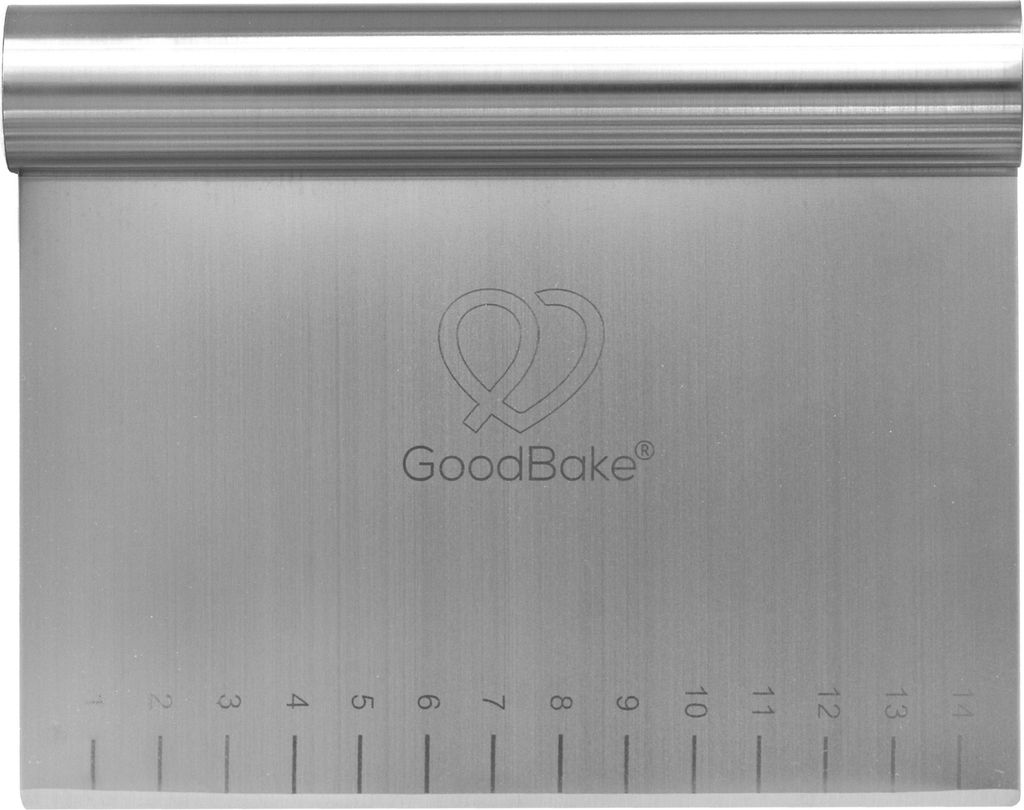 GoodBake Edelstahl Teigkarte klein 15 cm, zum Verarbeiten von Teig, Fondant uvm.