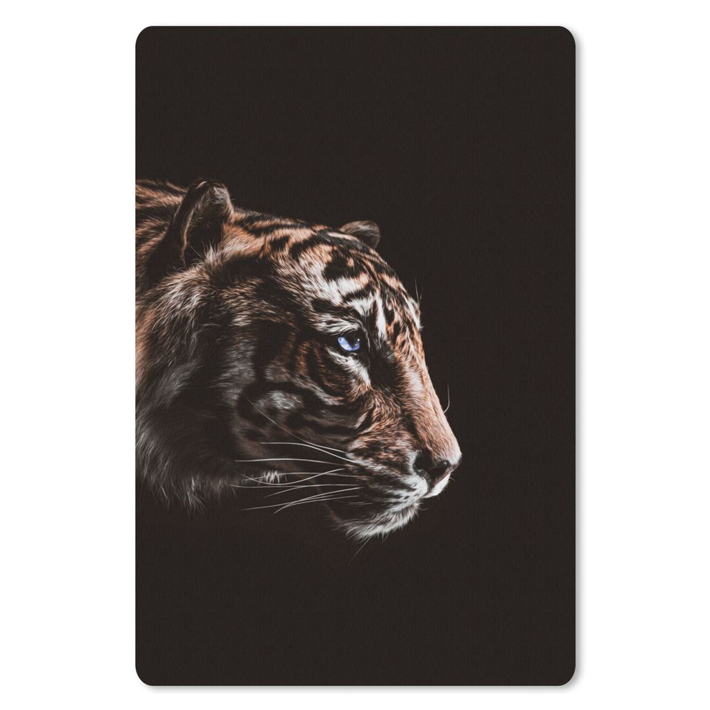 MuchoWow Mauspad Mousepad Tiger - Porträt - Raubtier 18x27 cm - Mousepads - Maus Mat - Pad - Mausunterlage