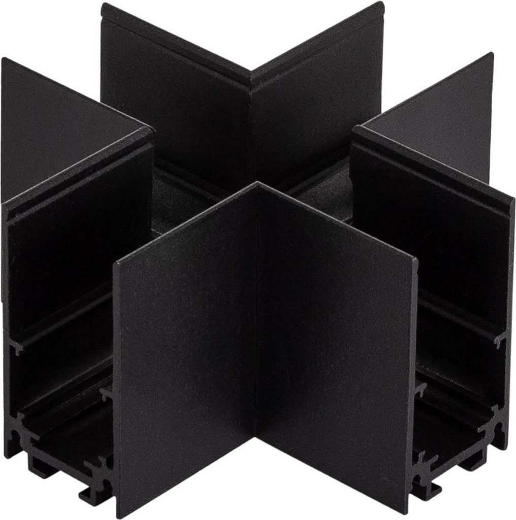 X-Verbindung für Magnetschiene Einbau 20mm Schwarz