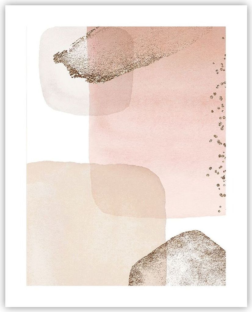 Poster - Poster ohne Rahmen - Abstraktion Modern Pastell - 40x50 cm - Wand Bild - Wanddeko - Wandbilder - Kunstposter - Wandposter - Bilder - Kunst...