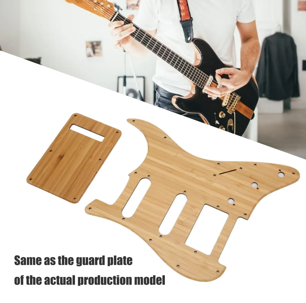Plaque de protection bambou naturel ST GSSH05 - Pickguard résistant - 18