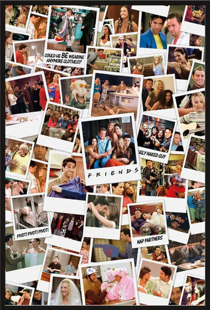 Affiche Friends avec Cadre Shinsuke Maxi Noir 61x91cm Vitre Acrylique