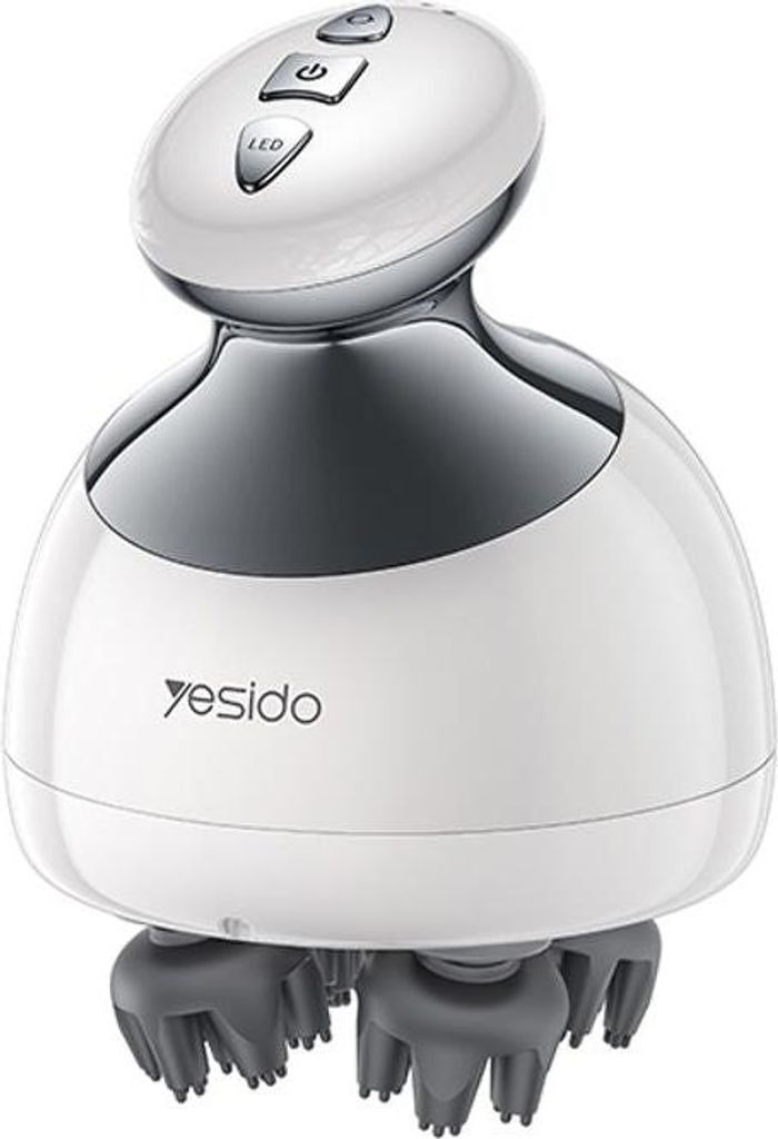 Yesido Wasserdichter, geräuscharmer Kopfmassager mit abnehmbarer Ladestation