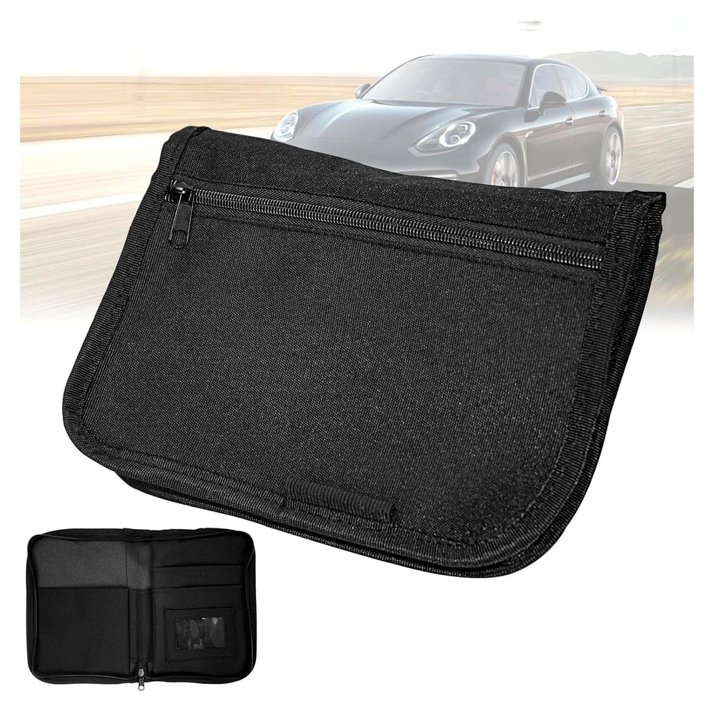 2 Stück Fahrzeugmappe Dokumentenmappe A5, Handschuhfach Organizer 24 × 17,5 cm Fächermappe A5 Organizer Tragbare Tasche für Karten, Registrieru...