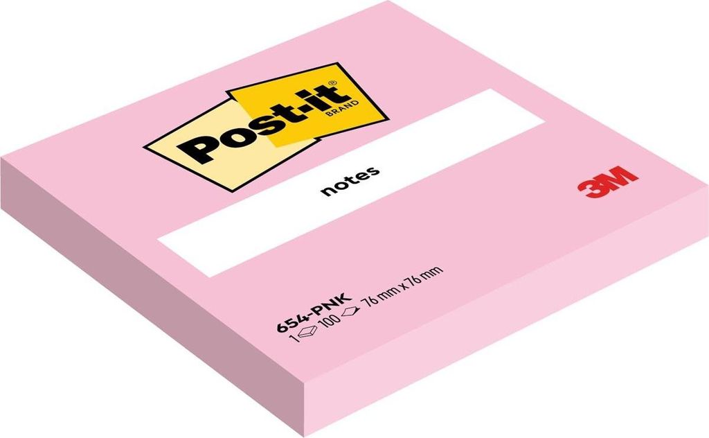 Haftnotizen – Notizzettel, 100 Blatt, 76 x 76 mm, rosa (flamingo pink)