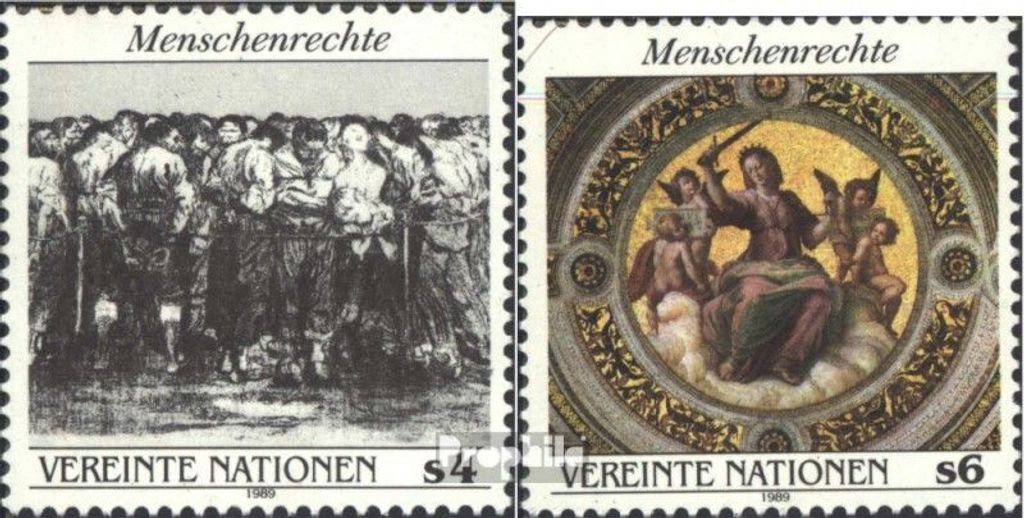 Briefmarken UNO - Wien 1989 Mi 96-97 (kompl.Ausg.) gestempelt Menschenrechte