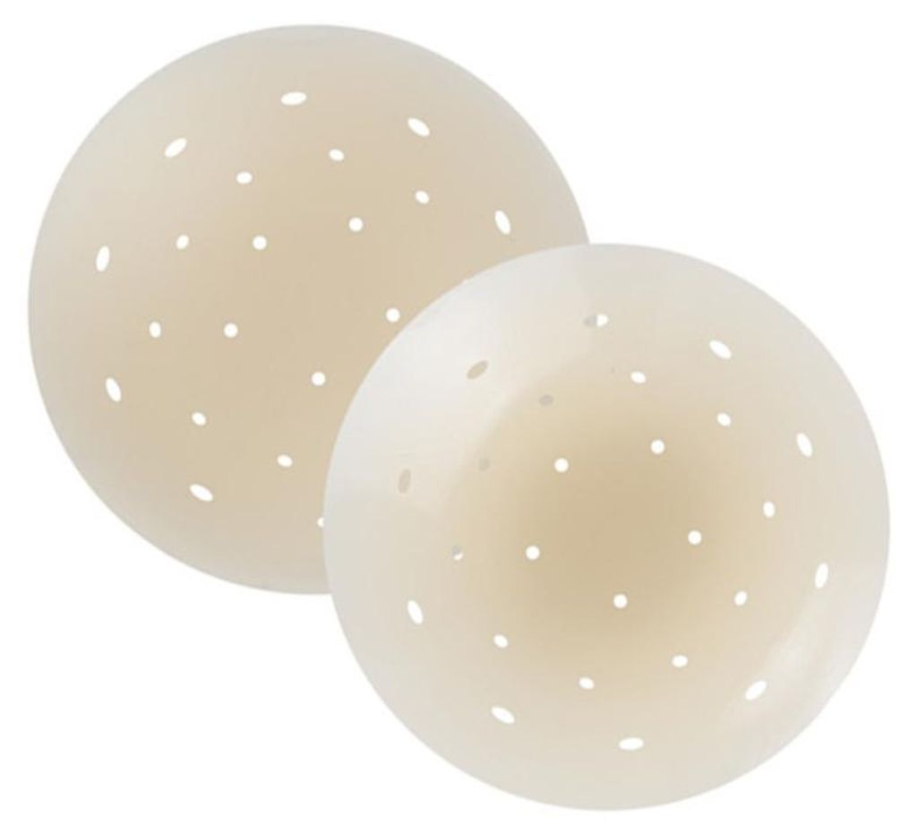INF Perforierte Silikon-Nippelabdeckungen 8cm, unsichtbar, 1 Paar Beige