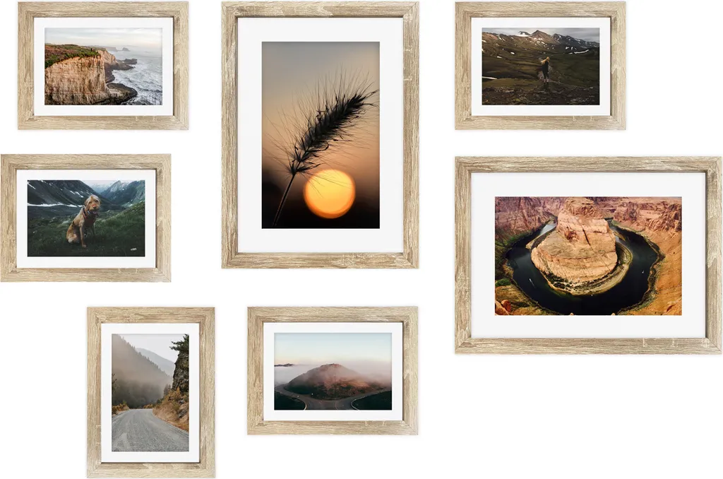 Cornice Multipla Dublino Sonoma - Portafoto in Legno per Parete