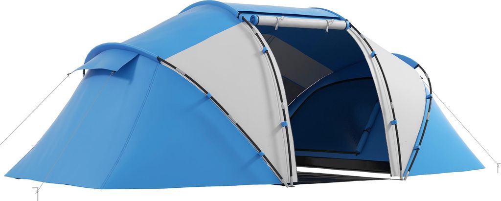 Outsunny Campingzelt Familienzelt mit 2 Schlafkabinen 4-6 Produktbild 
