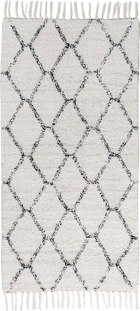 Tapis de couloir House Collection Freya Blanc 135x65 cm Chic et Doux