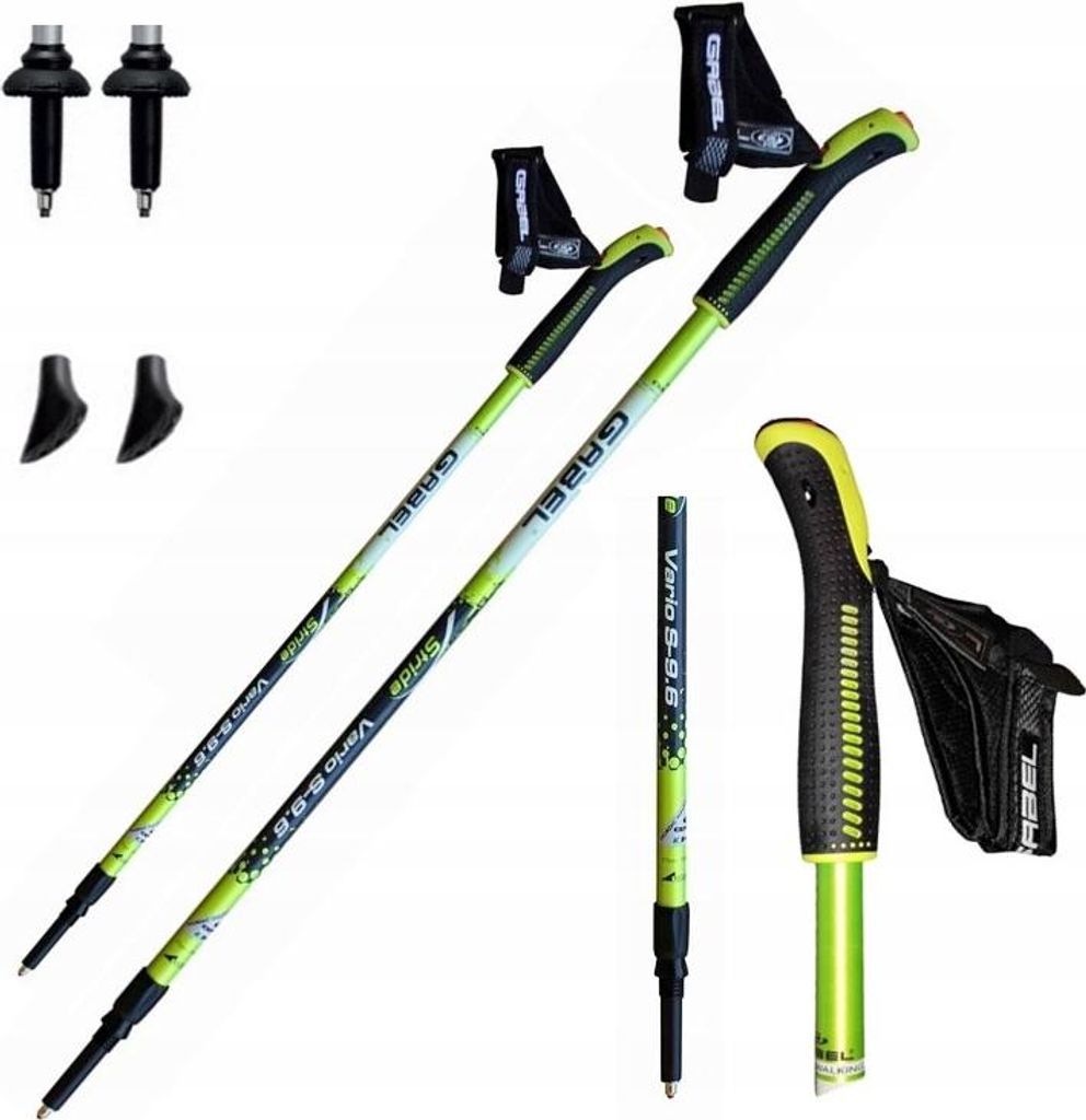 Nordic Walking Stöcke GABEL VARIO S - 9.6 lime