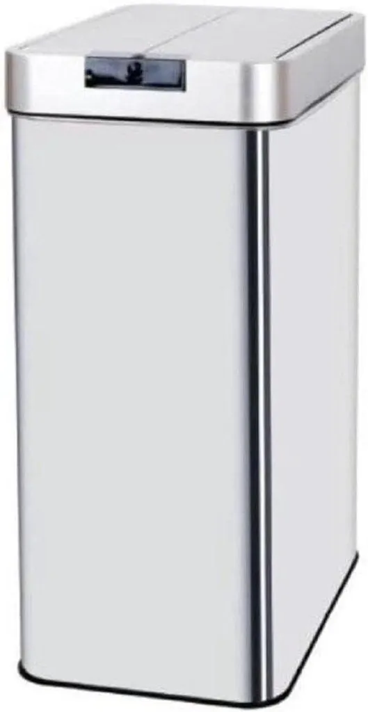 Grande poubelle de cuisine automatique 60 litres en acier inoxydable