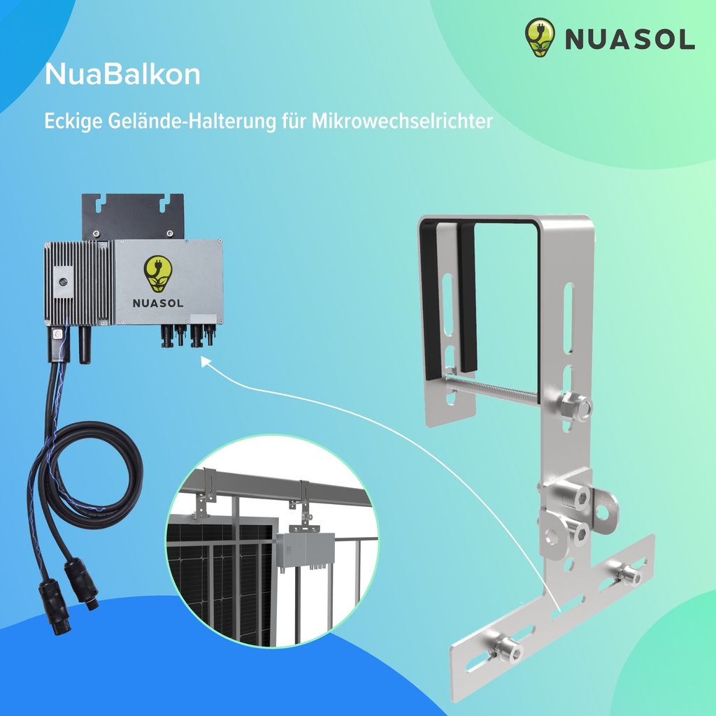 NuaSol -NuaFix balkon terén balkon elektrárny držák solární Obrázek produktu 8