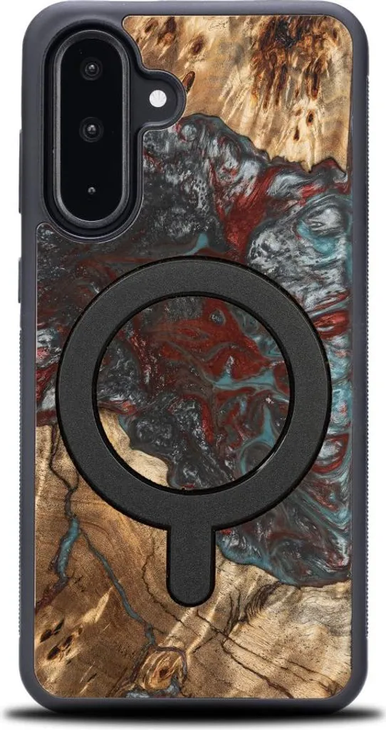 Cover Samsung A56 5G Bewood Pianeti - Plutone Legno e MagSafe