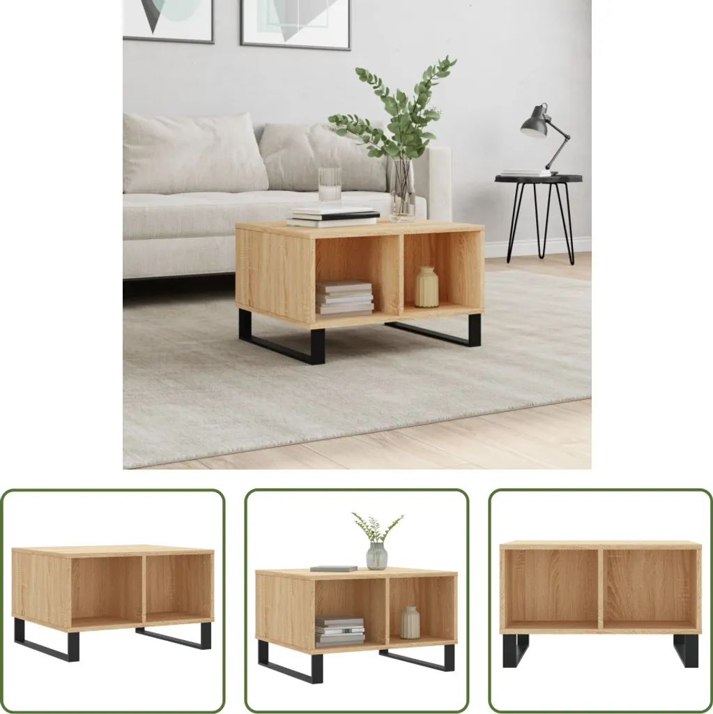 Tavolino Basso Rovere Sonoma 60x50x36,5 cm | Arredamento Casa Chic