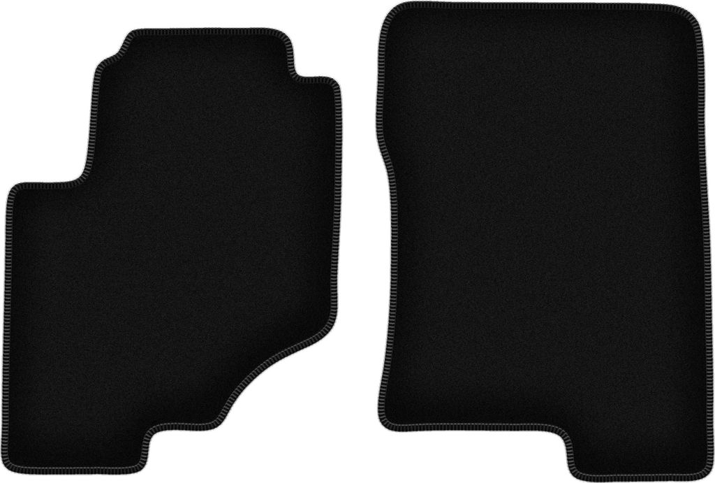Wielganizator Velours-Autoteppiche vorne – passend für SsangYong Rexton II (SUV, Bj. 2017-) – schwarz, passgenau, mit Befestigungen set 2 Stk.