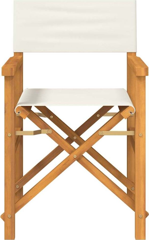 "Winterschlussverkauf "Outdoor-Stuhl/Picknickstuhl - Regiestuhl Klappbar Creme Massivholz Teak - 57x54,5x85 cm NeuMöbel 1238066