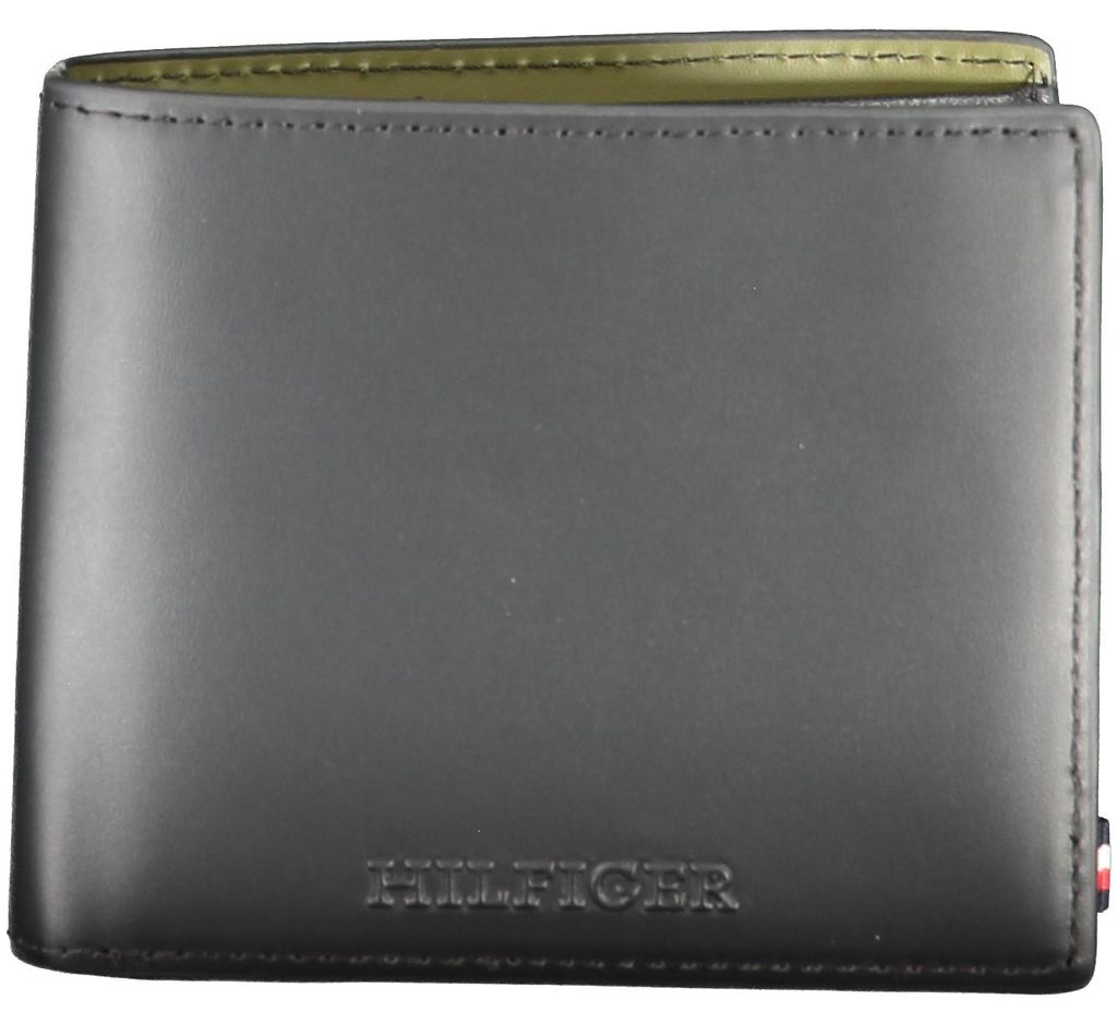 Stilvolle Herrenbrieftasche in Schwarz mit Münz- und Produktbild 
