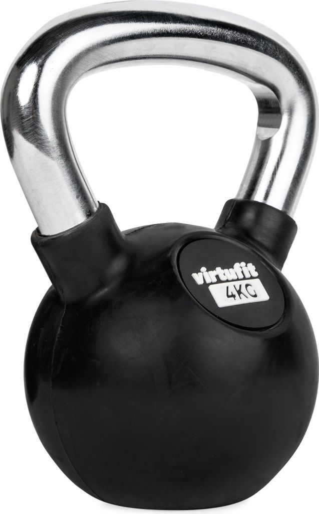 VirtuFit Kettlebell Pro 4 kg gumowana i chromowana Zdjęcie produktu 