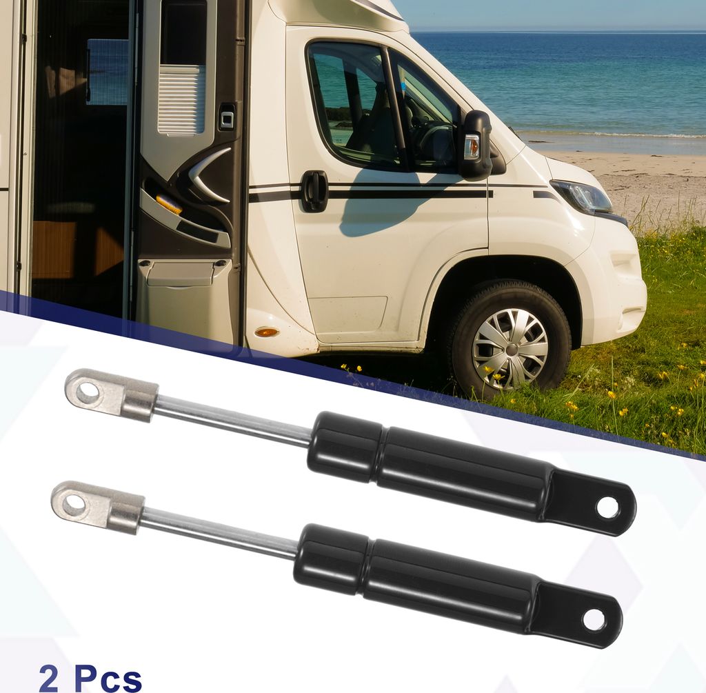 2 Stück 4 Zoll 5Ibs/22N Schwarze Gasdruckfedern Stützen Stoßdämpfer Universal für Wohnmobil Auto LKW Boot Fenster Schrank Türabdeckungen