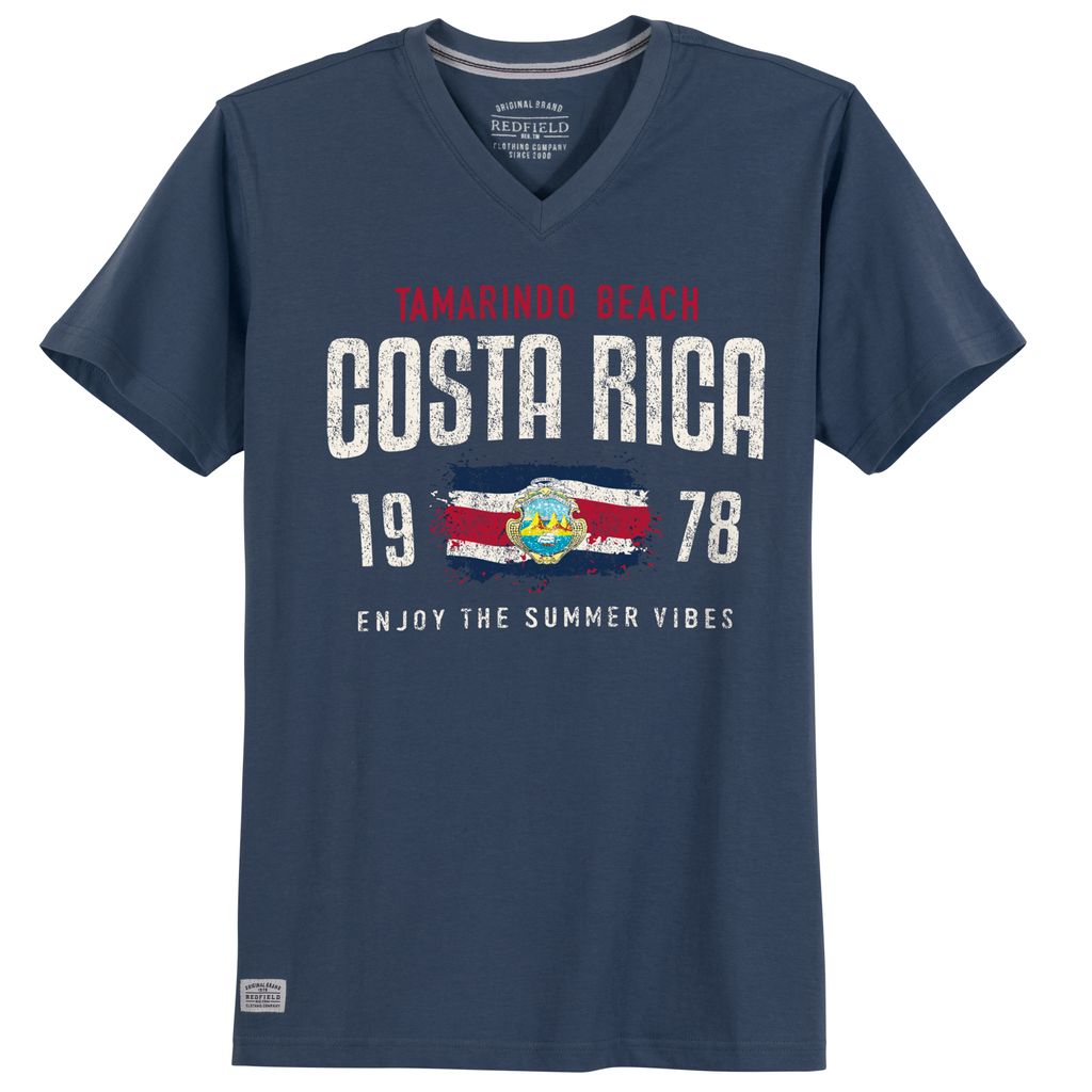 Redfield XXL T-Shirt V-Neck denimblau Costa Rica