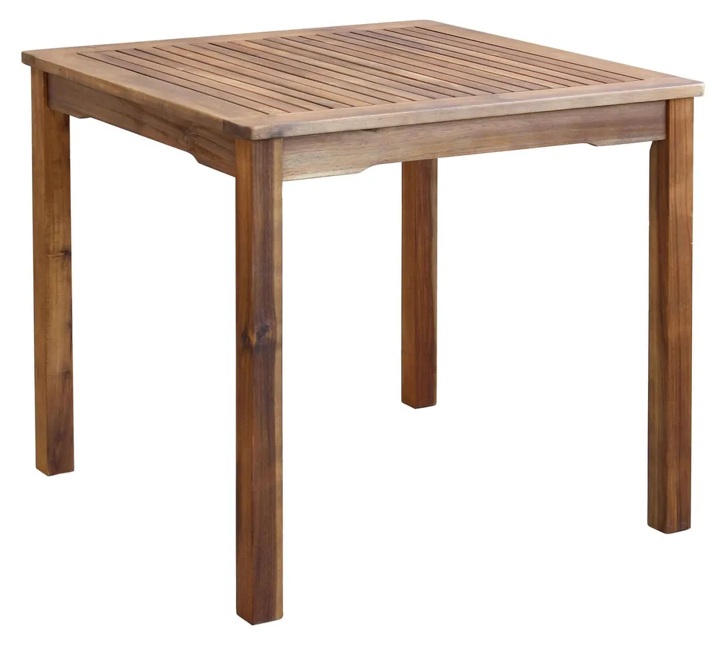 Petite table de repas carrée bois acacia - Mobilier de balcon et jardin