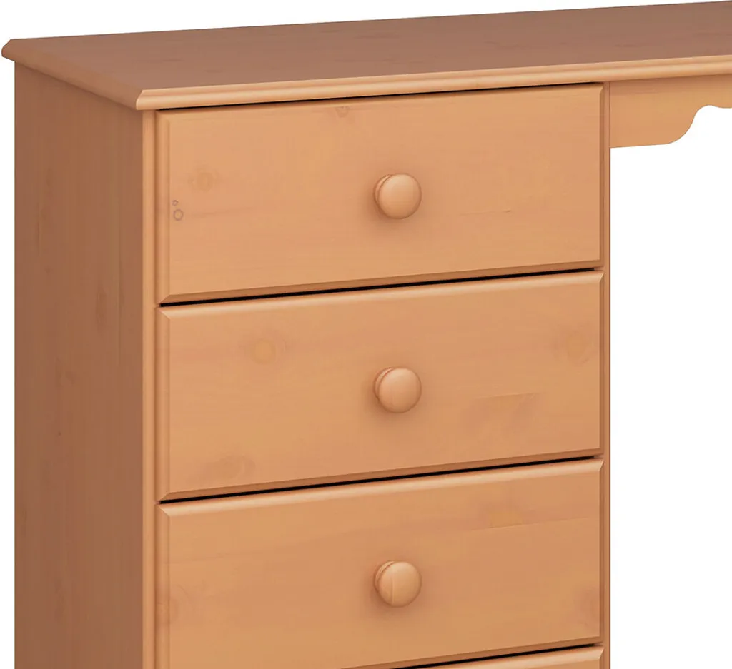 Console gain de place 8 tiroirs et tabouret pour rangement optimisé