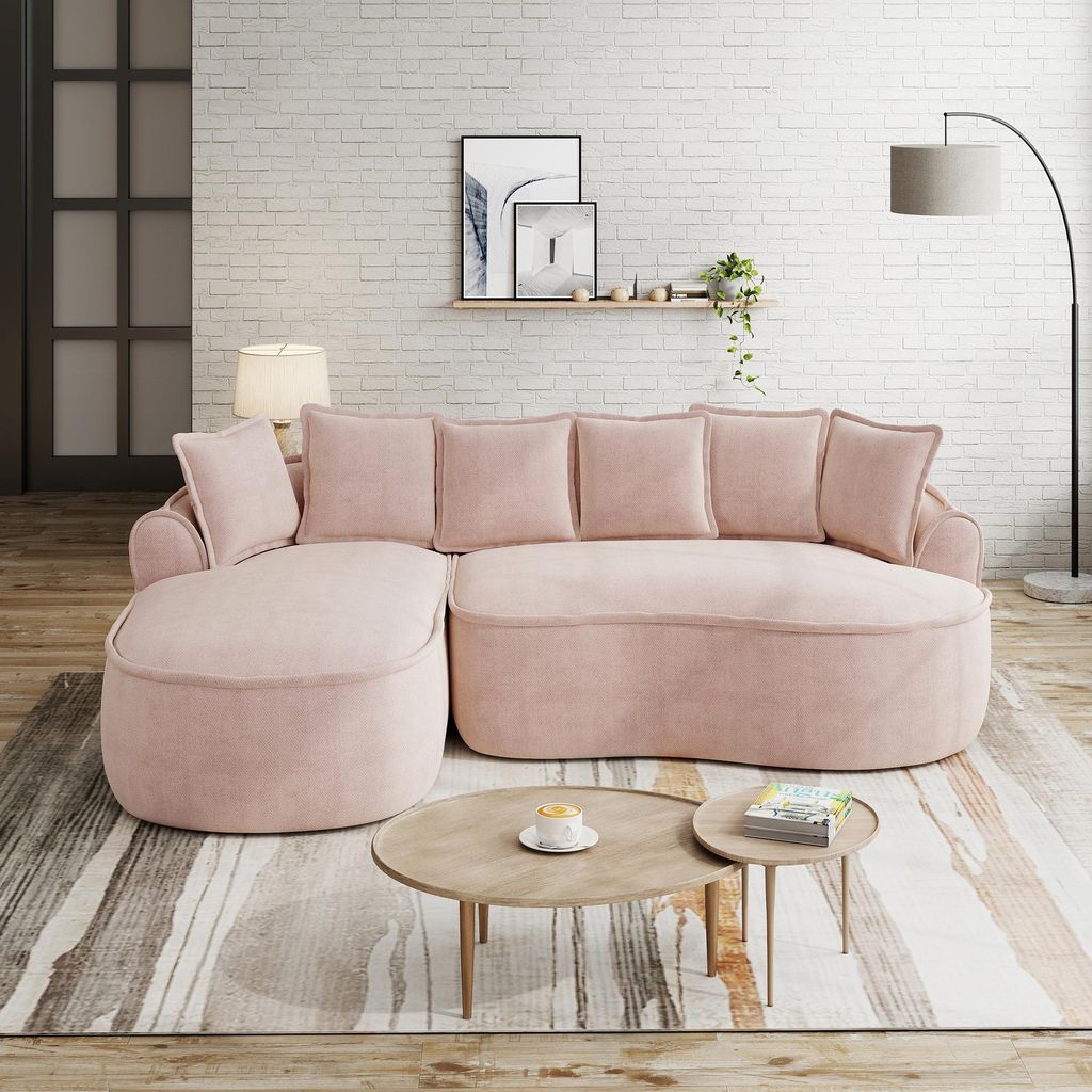 STILVORA Rahmenloses Sofa mit kein Aufbau nötig, Chenille Produktbild 