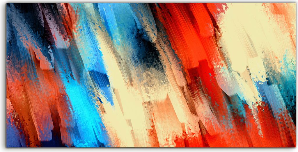 Coloray Spritzschutz aus Glas 120x60 Wandkunst Küchenrückwand Wand Kunst Bild Abstrakte Malerei
