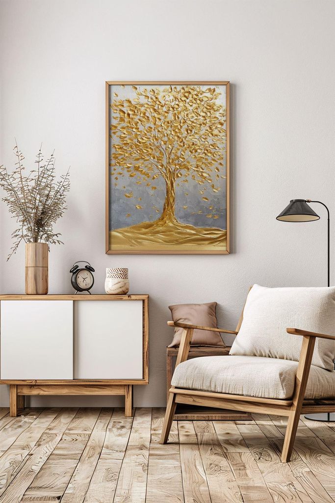 Wallity, Artsrmdl33, Dekoratives gerahmtes Gemälde, Mehrfarbig, Hölzern, 33 x 48 cm
